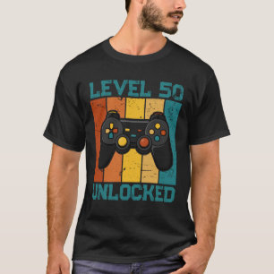 Vintage 50th Birthday Level Unlocked T-Shirt