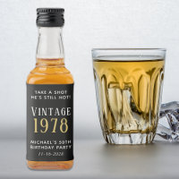 Vintage 50th Birthday Party Favour Black