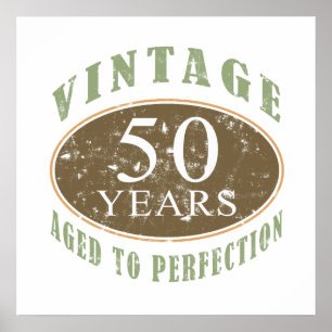 Vintage 50th Birthday Poster