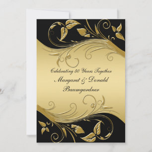Vintage 50th Wedding Anniversary Invitation