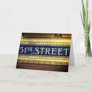 Vintage 51st Street, Manhattan, NYC Thank You Card