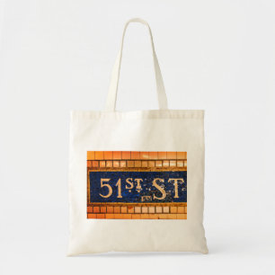 Vintage 51st Street, Times Square, Manhattan, NYC Tote Bag