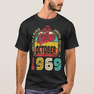 Vintage 53rd Birthday Awesome Since October 1969 T-Shirt