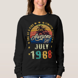 Vintage 54th Birthday Awesome Since July 1968 Epic Sweatshirt