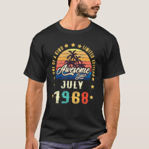 Vintage 54th Birthday Awesome Since July 1968 Epic T-Shirt