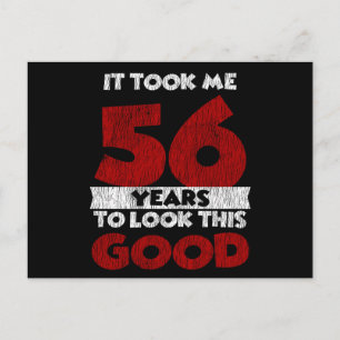 Vintage 56 Years Old Funny 56th Birthday Gift Postcard