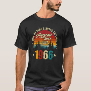 Vintage 56th Birthday Awesome Since June 1966 Epic T-Shirt