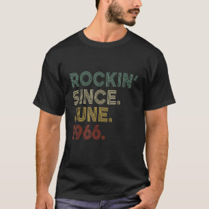 Vintage 56th Birthday Rockin' Since June 1966 56 Y T-Shirt