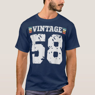 Vintage 58 Year Old Happy 58th Birthday Fun Sports T-Shirt