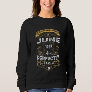 Vintage 58th Birthday Legends Were Born In June 19 Sweatshirt