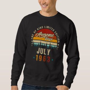 Vintage 59th Birthday Awesome Since July 1963 Epic Sweatshirt