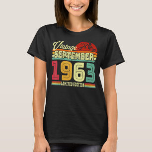 Vintage 59th Birthday Awesome Since September 1963 T-Shirt