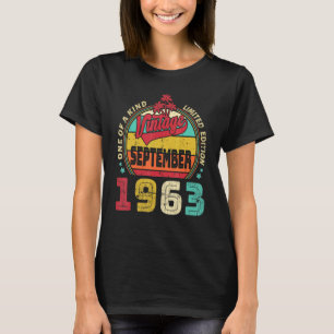 Vintage 59th Birthday Awesome Since September 1963 T-Shirt
