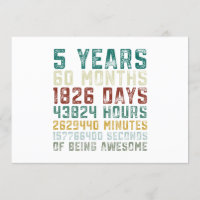 Vintage 5 Years Old 5th Birthday Boy Anniversary