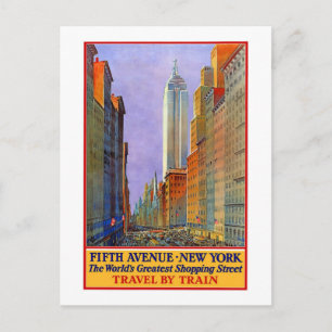 Vintage, 5th Ave New York Postcard