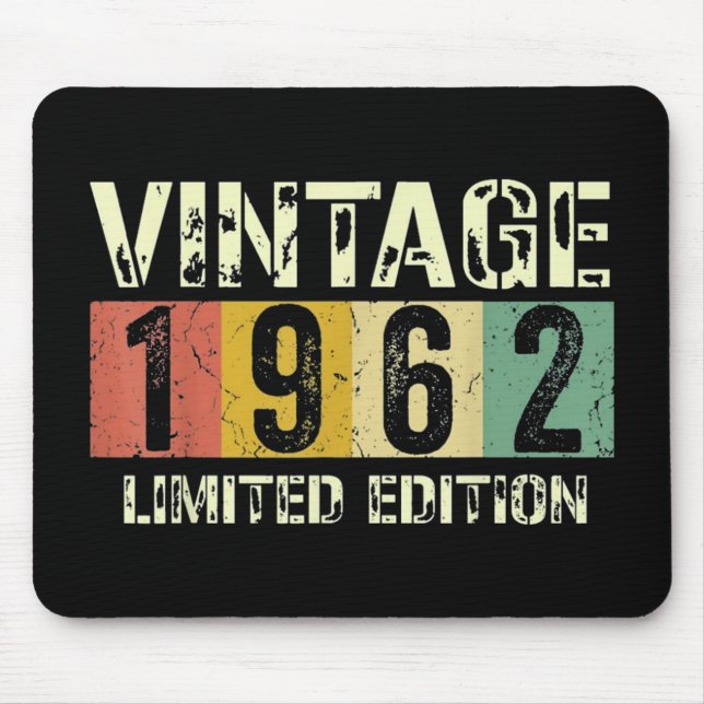Vintage 60 Birthday Mouse Mat (Front)
