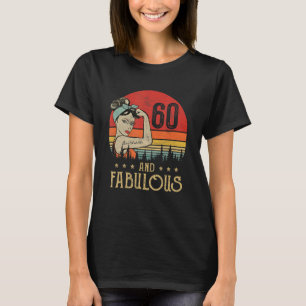 Vintage 60 Years Old Birthday And Fabulous 60th Bi T-Shirt
