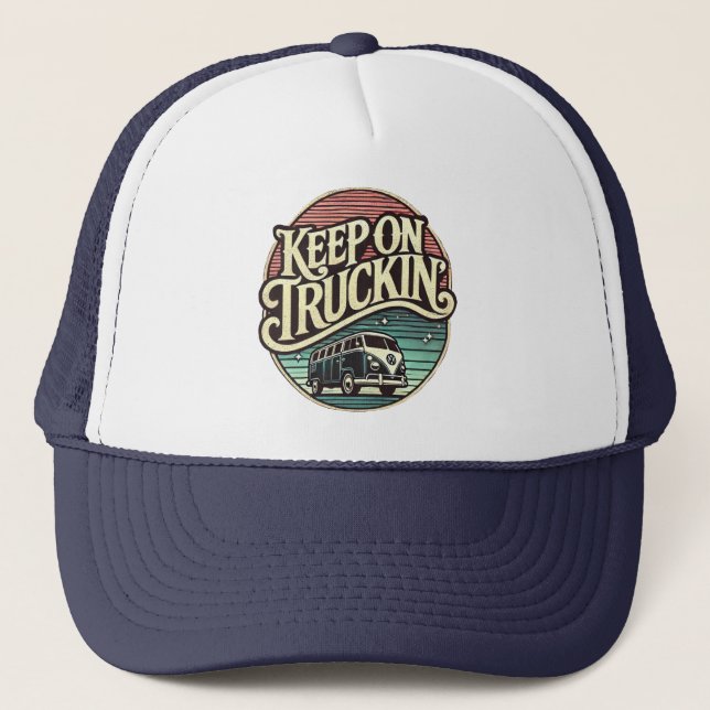 Vintage 60's Keep On Truckin Trucker Hat (Front)