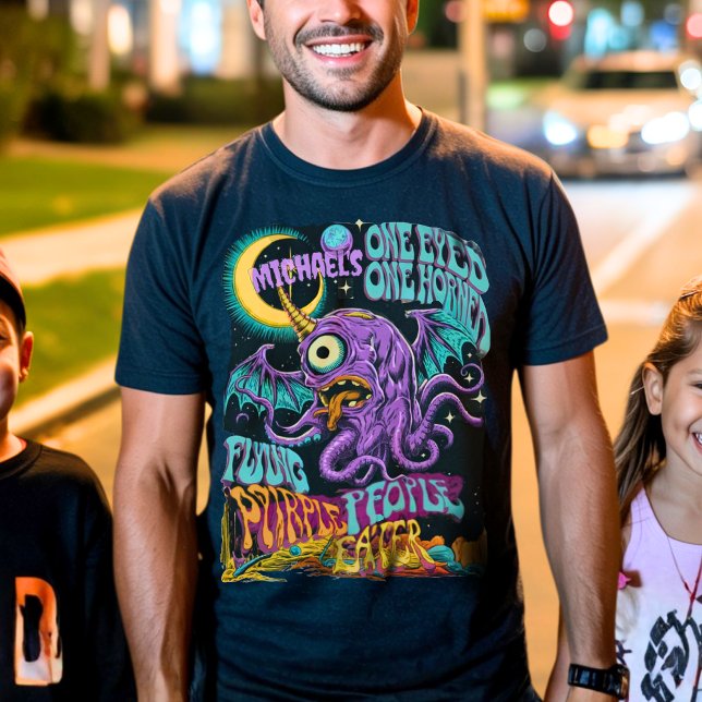 Vintage 60's Psychedelic Purple Monster Custom T-Shirt (Creator Uploaded)