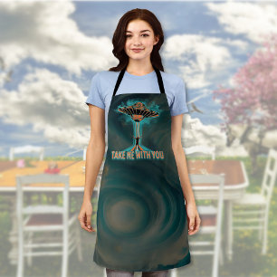 Vintage 60's Style Flying Saucer Apron