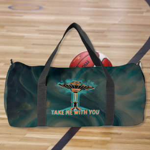 Vintage 60's Style Flying Saucer Duffle Bag