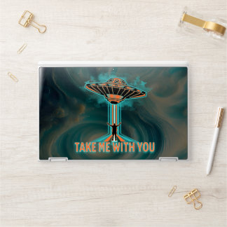 Vintage 60's Style Flying Saucer HP Laptop Skin