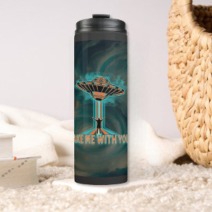 Vintage 60's Style Flying Saucer Thermal Tumbler