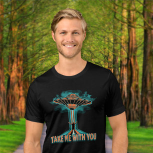 Vintage 60's Style Flying Saucer  Tri-Blend Shirt