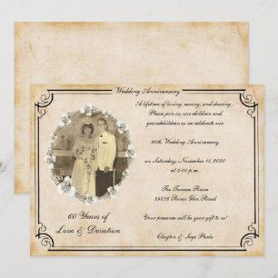 Vintage 60th Anniversary Celebration Invitation
