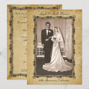 Vintage 60th Anniversary Celebration Invitation