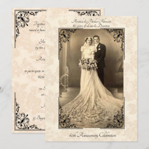 Vintage 60th Anniversary Invitation