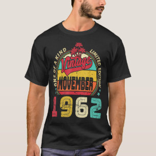 Vintage 60th Birthday Awesome Since November 1962 T-Shirt