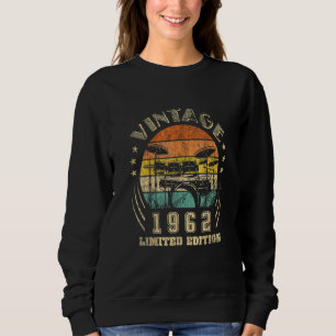 Vintage 60th Birthday Boy Mens Drums Drummer Retro Sweatshirt