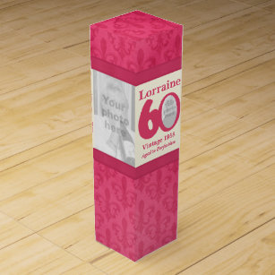 Vintage 60th Birthday name & photos custom box