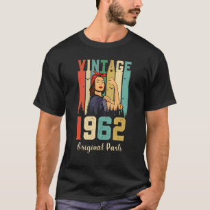 Vintage 60th Birthday T Shirt Made In 1962 Womens 
