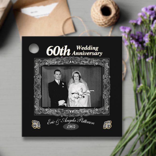 Vintage 60th Wedding Anniversary Favour Tags (Creator Uploaded)