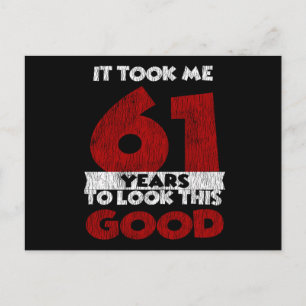 Vintage 61 Years Old Funny 61st Birthday Gift Postcard