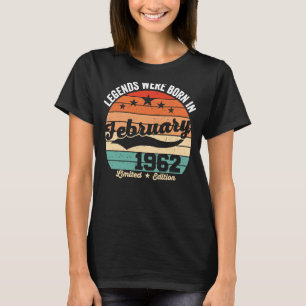 Vintage 61th Birthday Legends Were Born In Februar T-Shirt