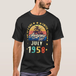 Vintage 64th Birthday Awesome Since July 1958 Epic T-Shirt