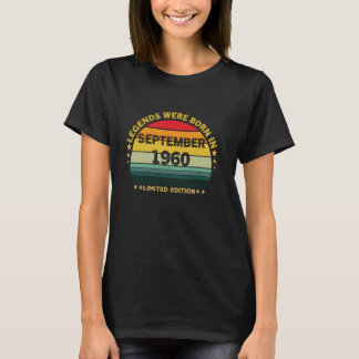 Vintage 64th Birthday Legends Were Born In Septemb T-Shirt