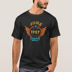 Vintage 65th Birthday Awesome Since June 1957 T-Shirt
