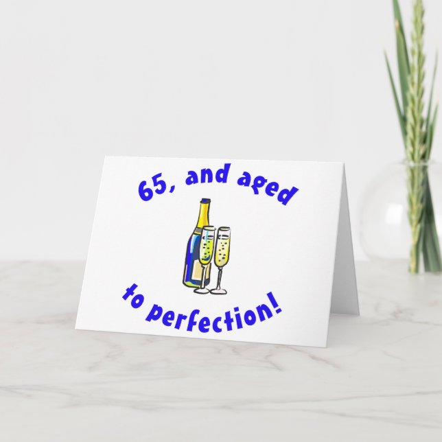 Vintage 65th Birthday Gag Gifts Card (Front)