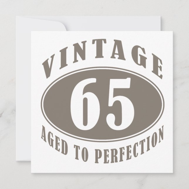 Vintage 65th Birthday Gifts Card (Front)