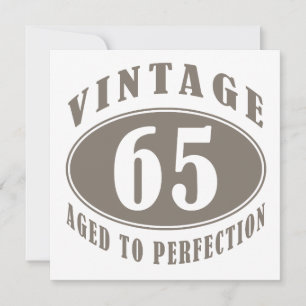 Vintage 65th Birthday Gifts Card
