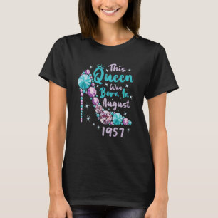 Vintage 65th Birthday This Queen Was Born In Augus T-Shirt