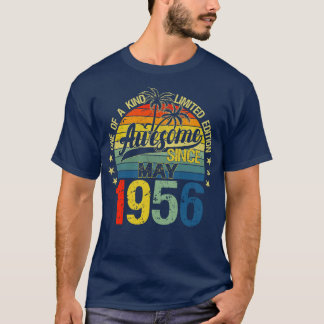Vintage 66 Years Old May 1956 Decorations 66th Bir T-Shirt