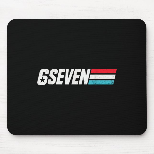 Vintage 67 Meme Retro 6 Seven  Mouse Mat (Front)
