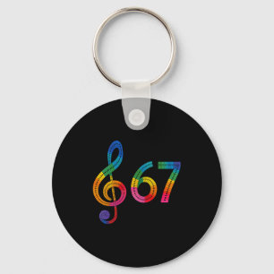 Vintage 67 Music Meme Slang Six Seven Teacher Funn Key Ring
