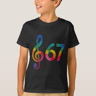 Vintage 67 Music Meme Slang Six Seven Teacher Funn T-Shirt