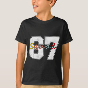Vintage 67 Numbers 6 7 Brain Rot Meme Funny Six Se T-Shirt